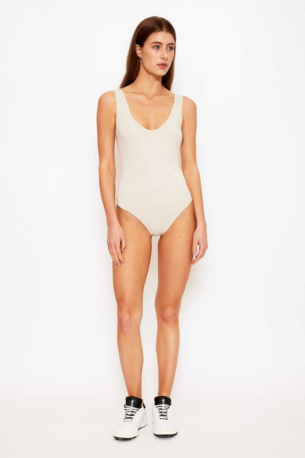 Andrea cami bodysuit stone