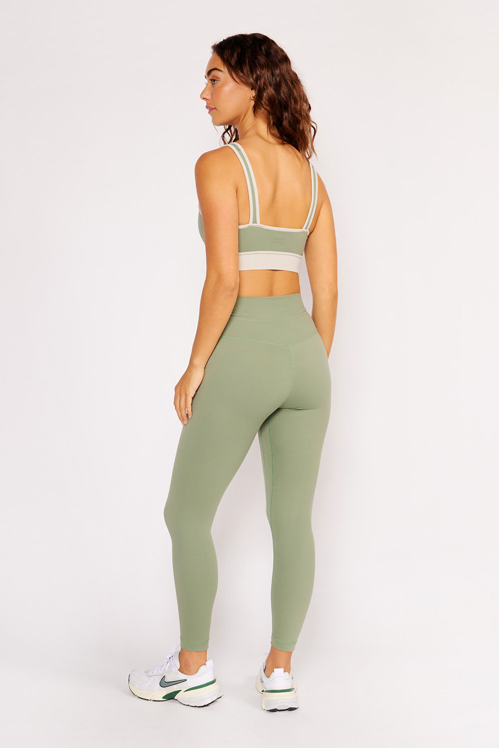 Cream Yoga - Aria 7/8 length legging jade