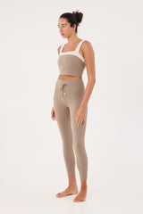 Aria 7/8 length leggings taupe