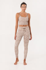 Cream Yoga - Aria 7/8 length leggings taupe cheetah