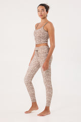 Aria 7/8 length leggings taupe cheetah