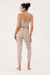 Aria 7/8 length leggings taupe cheetah