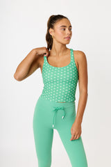 Cream Yoga - Ashleigh bra top fern print