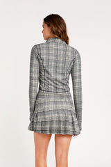 Astra zip jacket plaid
