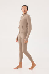 Astra zip jacket taupe