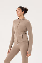 Astra zip jacket taupe