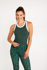 Cream Yoga - Bari bra tank emerald