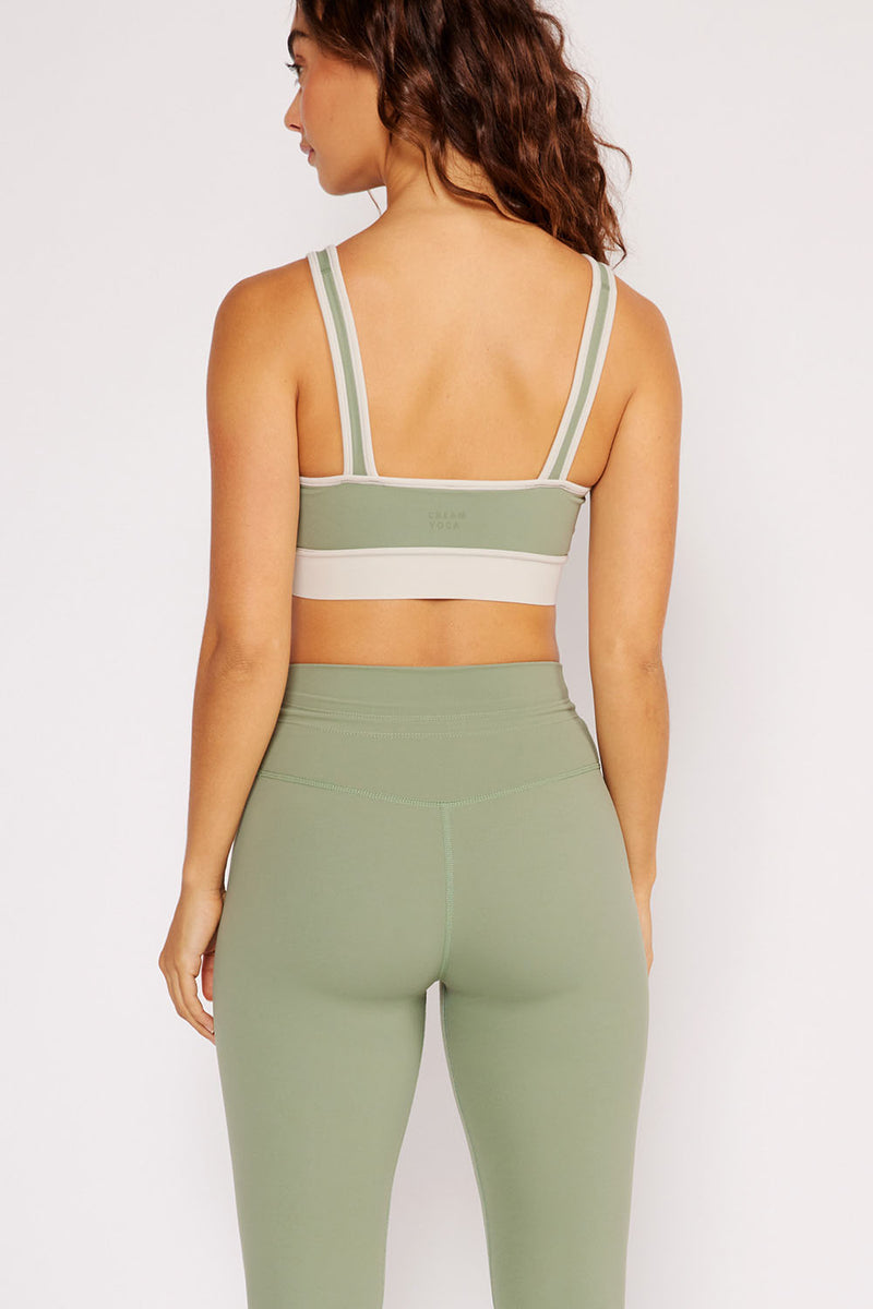 Blake contrast binding sports bra jade