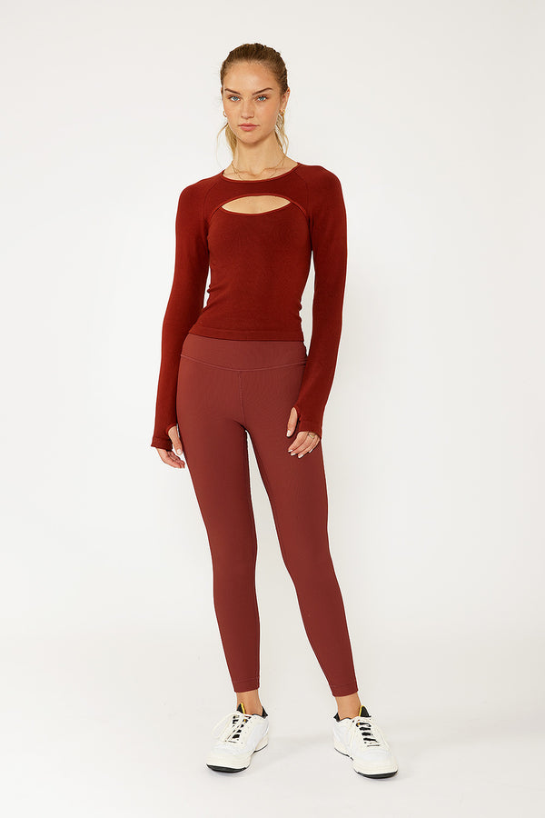 Charlotte ls cutout top wine