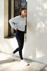Sylvie "barre is my favorite" sweatshirt heather gray