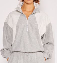 joesie half-zip fleece heather gray