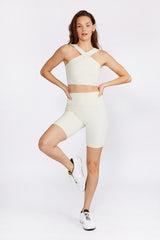 Drew biker shorts cream