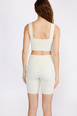 Drew biker shorts cream