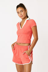 Elissa polo top scarlet