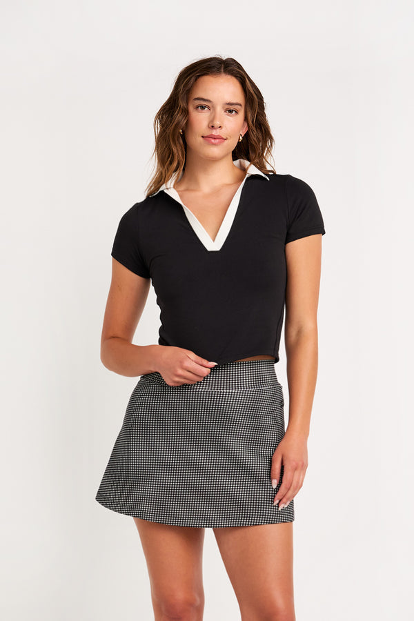 Elissa polo top black