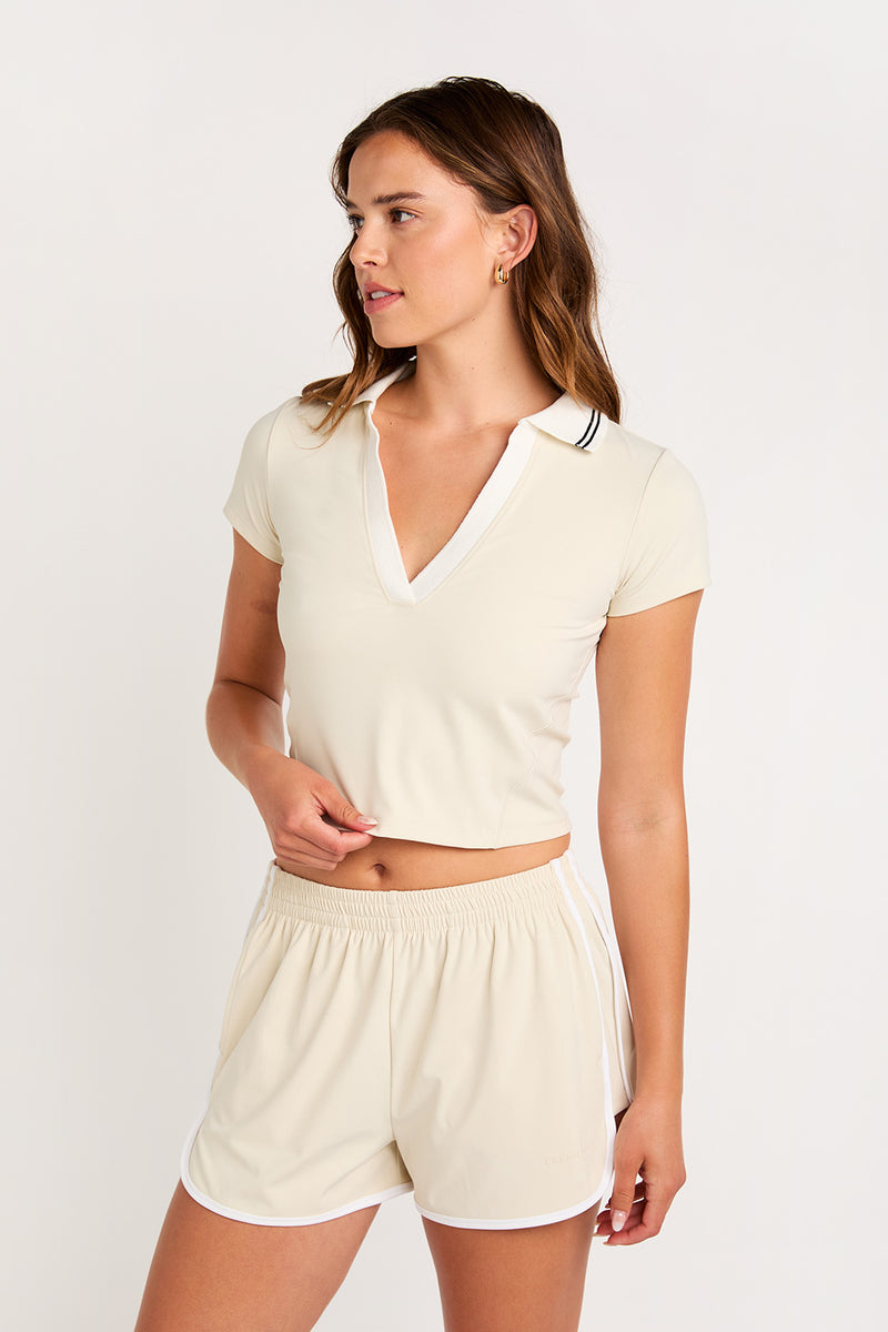 Elissa polo top cream