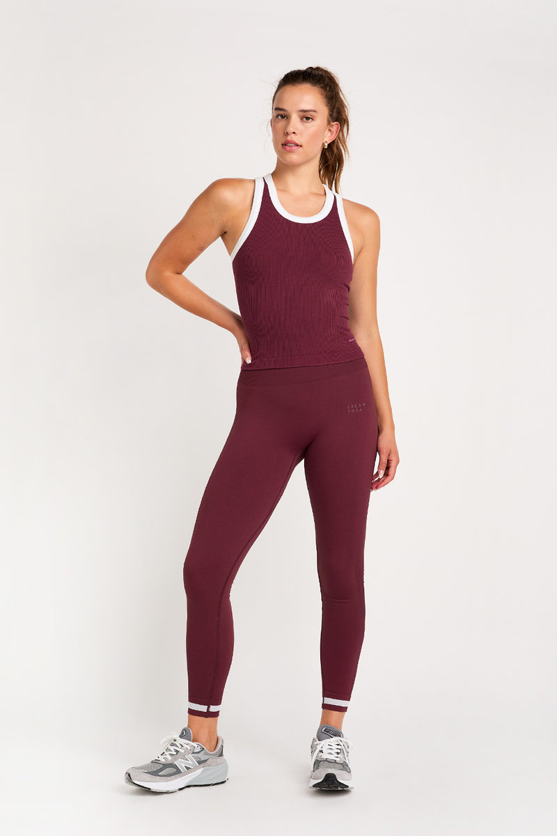 Cream Yoga - Elly seamless legging cherry stripes