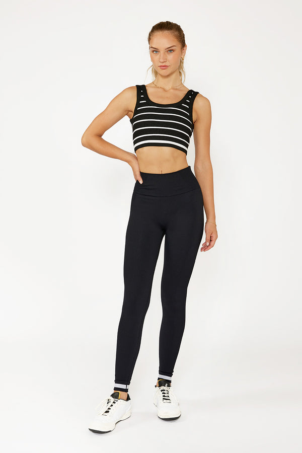 Cream Yoga - Elly seamless legging black stripes