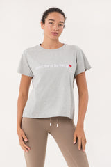 Cream Yoga - Emily short-sleeve (Barre) tee heather gray