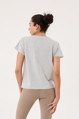 Emily short-sleeve (Barre) tee heather gray