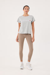 Emily short-sleeve (Barre) tee heather gray