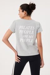 Emily short-sleeve (Pilates) tee heather gray