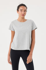 Emily short-sleeve (Pilates) tee heather gray