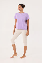 Cream Yoga - Emily Pilates people tee lilac