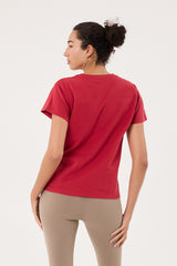 Emily short-sleeve (Barre) tee red
