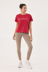 Emily short-sleeve (Barre) tee red
