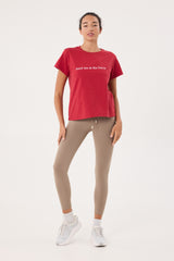 Emily short-sleeve (Barre) tee red