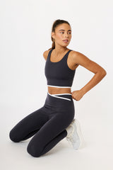 Cream Yoga - Genna bra top black