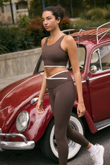 Cream Yoga - Genna bra top espresso