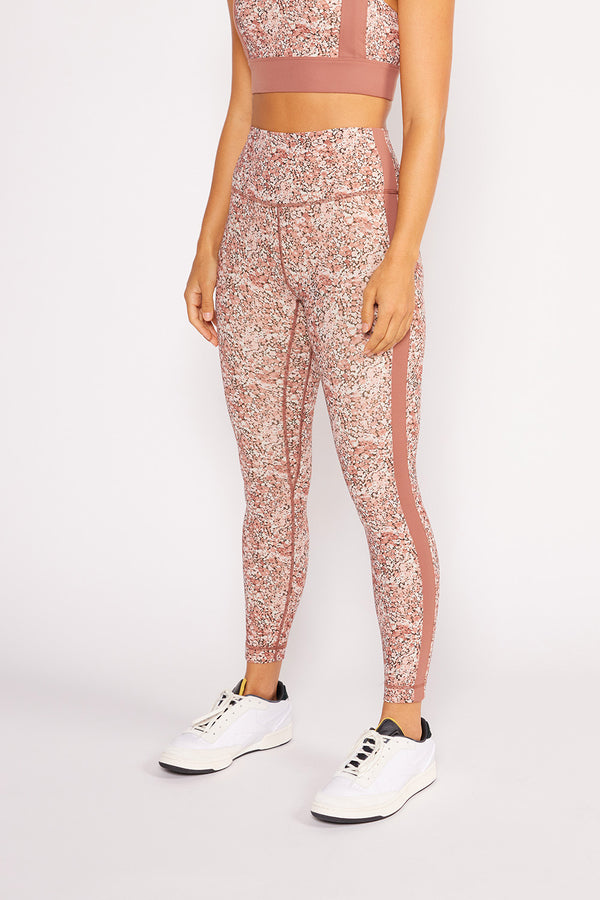 Hana 7/8 side stripe legging ditsy rose