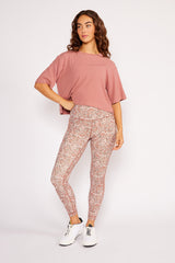 Hana 7/8 side stripe legging ditsy rose