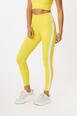 Hana 7/8 side stripe leggings lemon