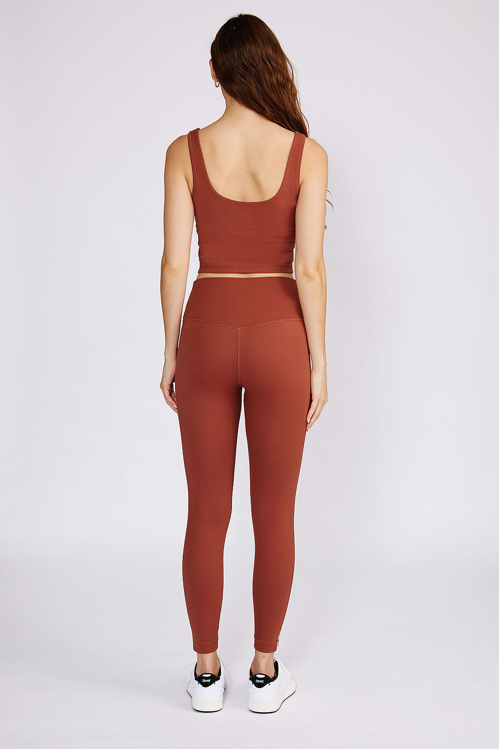 Cream Yoga - Hana 7/8 side stripe legging rust