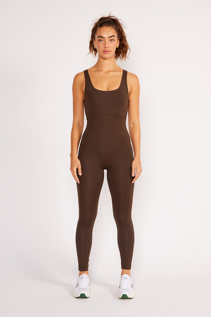 Cream Yoga - Heather jumpsuit chocolate