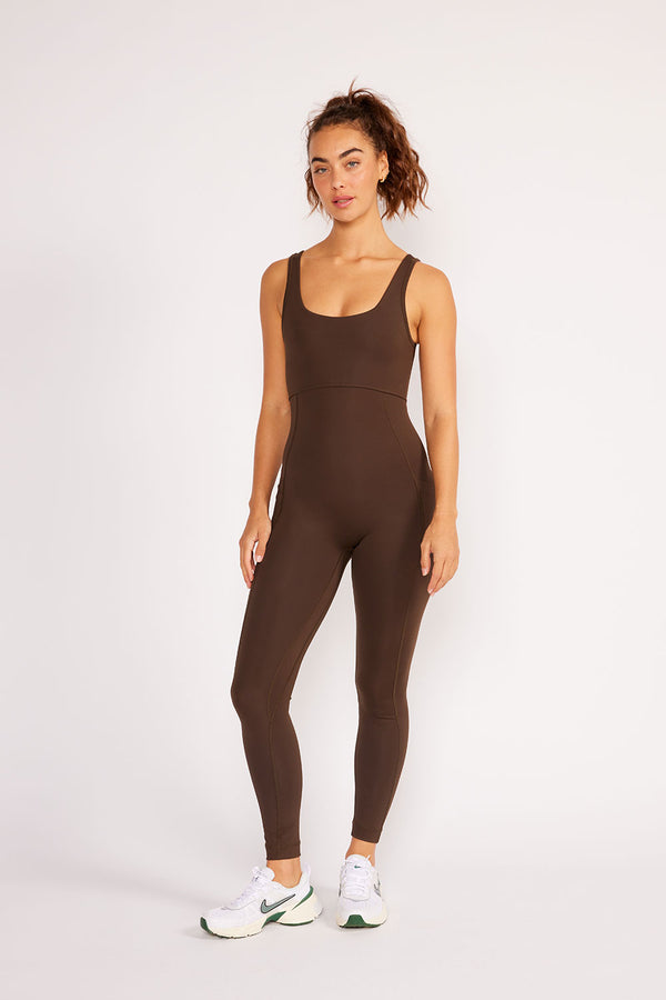 Heather jumpsuit chocolate