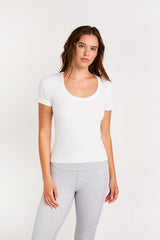 Jade short-sleeve top white