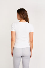 Jade short-sleeve top white