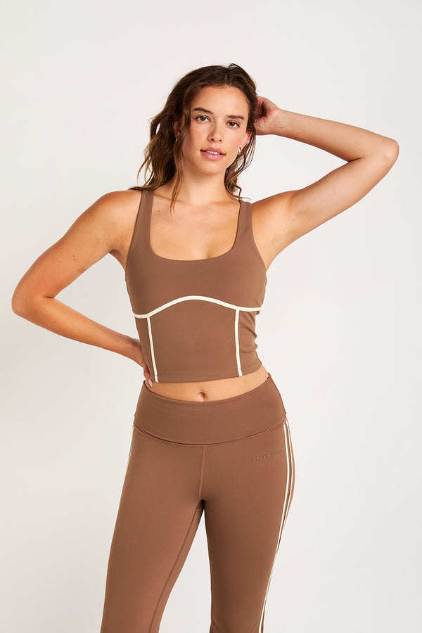 Jane bustier bra tank latte