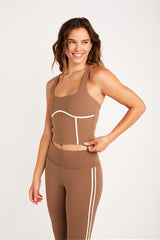 Jane bustier bra tank latte