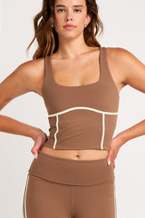 Jane bustier bra tank latte