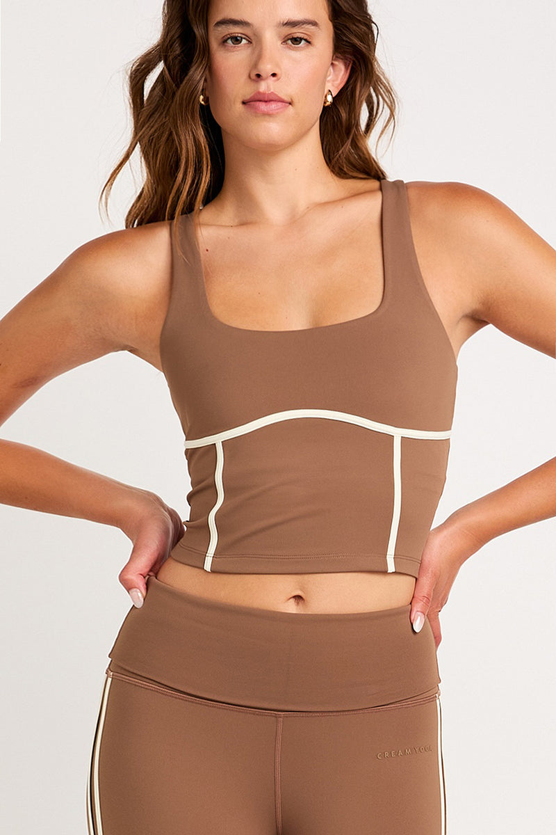 Jane bustier bra tank latte