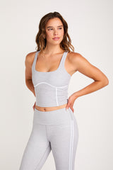 Cream Yoga - Jane bustier bra tank heather gray