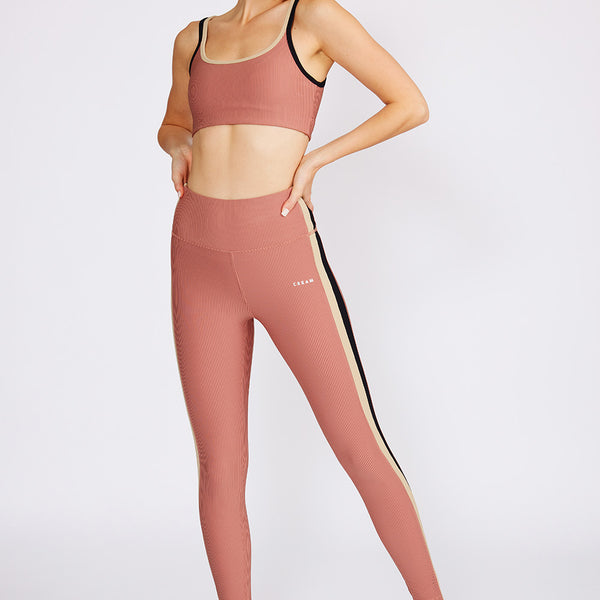 Cream Yoga Haylee Seamless Legging Dusty Pink: Dusty Pink M