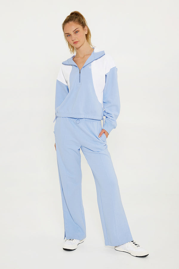 Josie half zip fleece sky