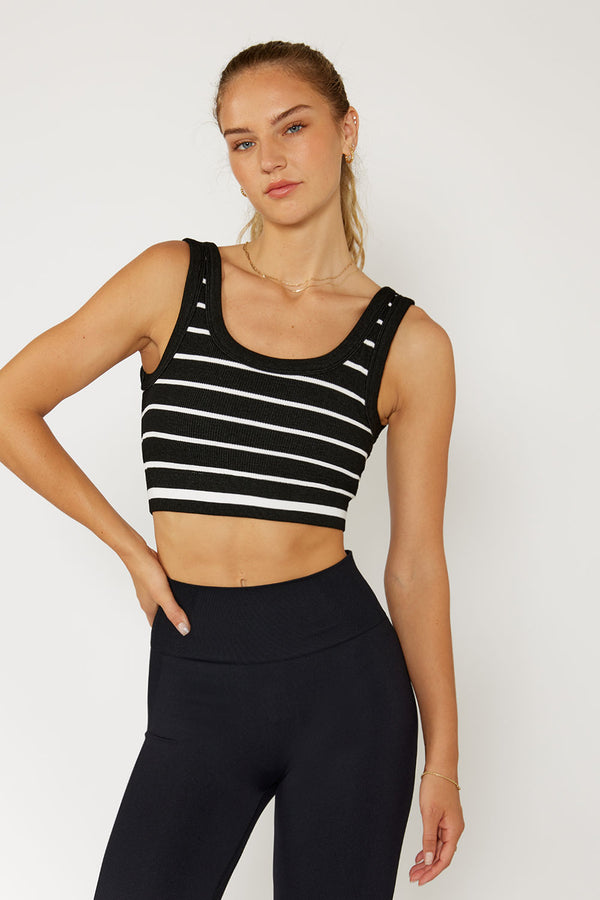 Joyce bra top black stripes