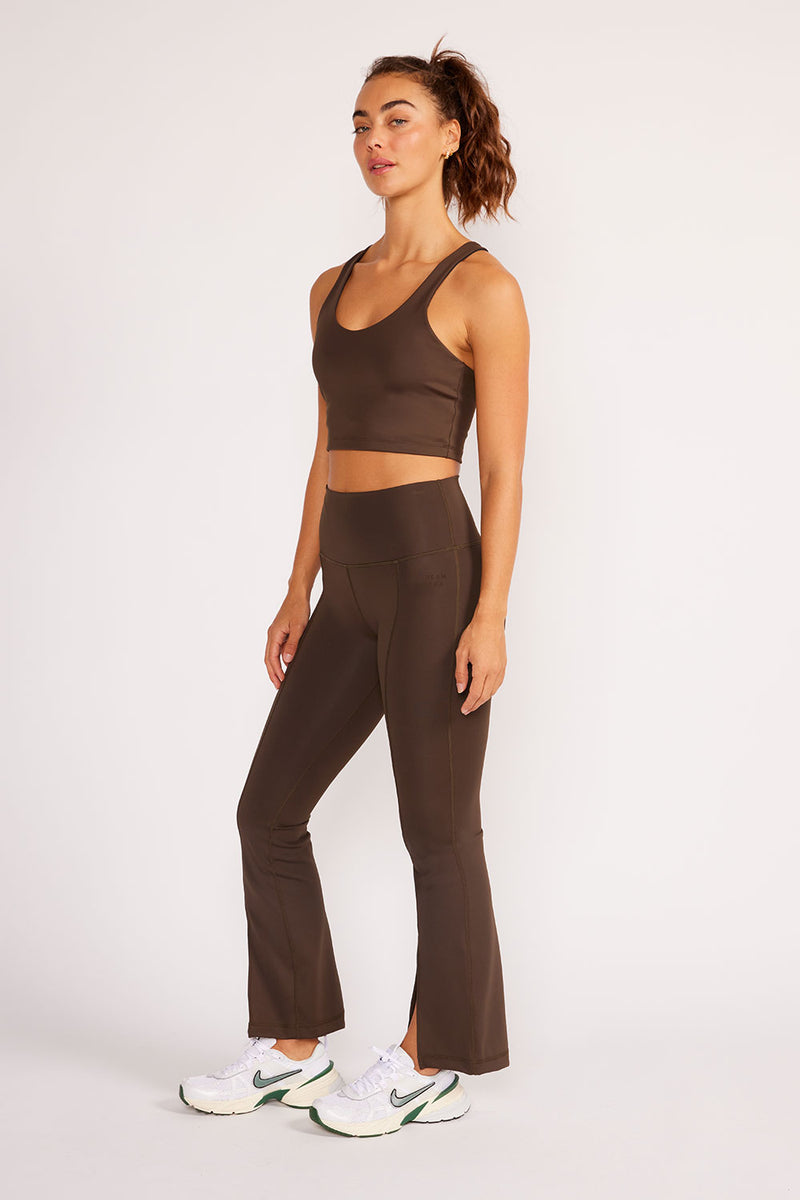 Cream Yoga - Julia crop flare pants chocolate